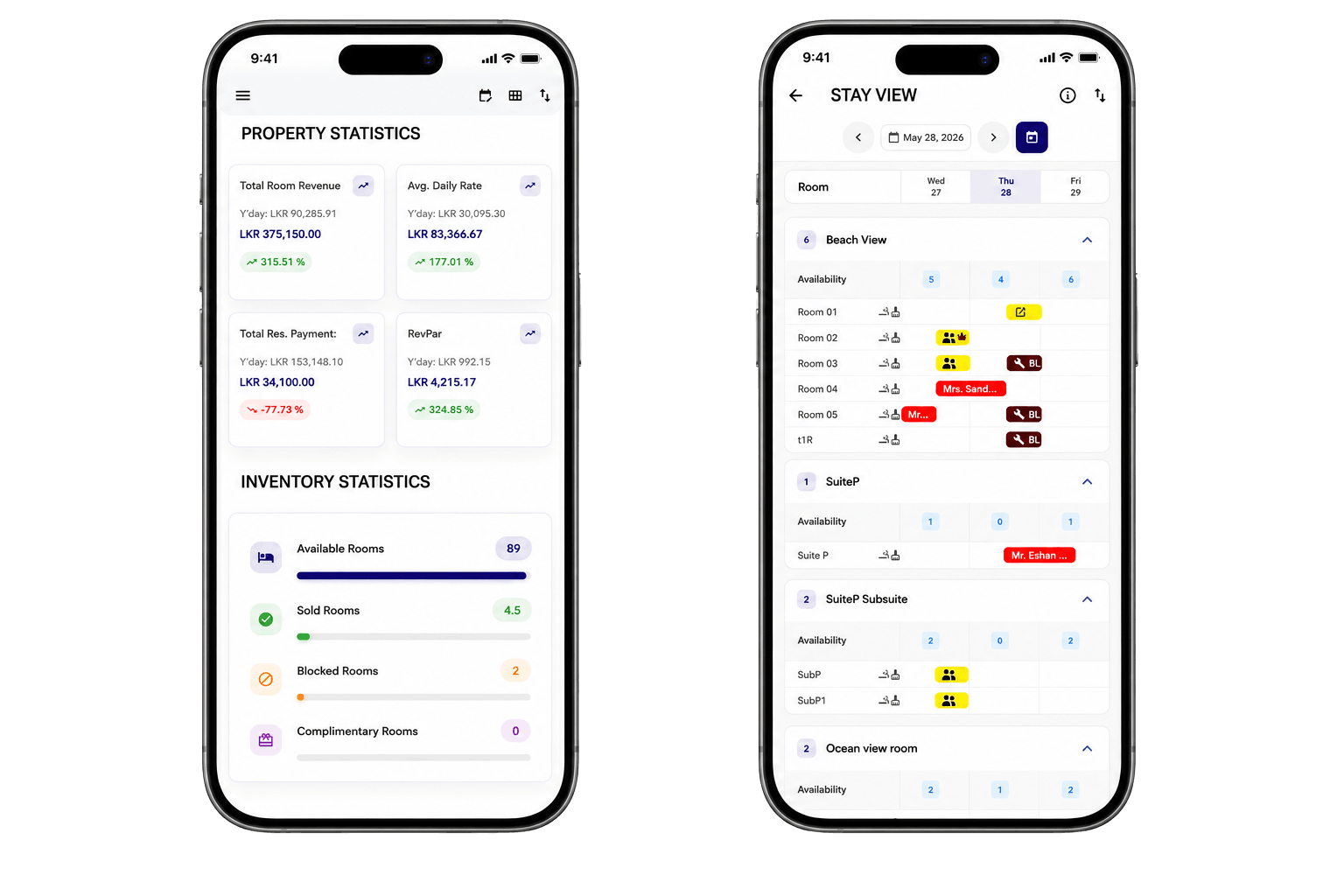 PMS Mobile App software interface